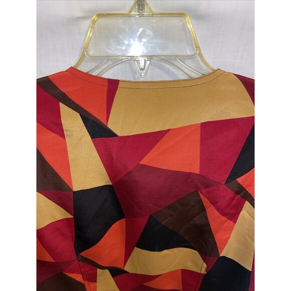 Maggy London Women’s Full Zip Shacket Size 12 Multicolor 100% Silk Going out - Picture 9 of 12